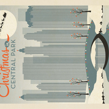 Christmas in Central Park, Vintage Poster 100 Jigsaw Puzzle 3D Modell