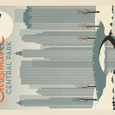 Christmas in Central Park, Vintage Poster 500 Jigsaw Puzzle 3D Modell