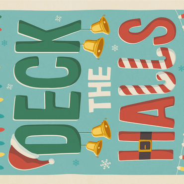 Deck The Halls! Vintage Poster 1000 Jigsaw Puzzle 3D Modell