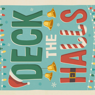 Deck The Halls! Vintage Poster 100 Jigsaw Puzzle 3D Modell