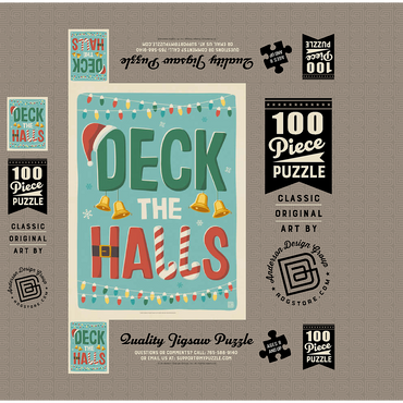 Deck The Halls! Vintage Poster 100 Jigsaw Puzzle box 3D Modell