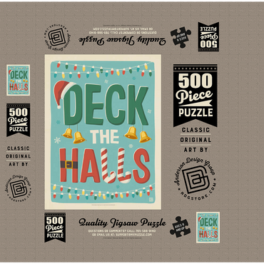 Deck The Halls! Vintage Poster 500 Jigsaw Puzzle box 3D Modell