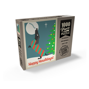 Happy Howlidays, Vintage Poster 1000 Jigsaw Puzzle box view2
