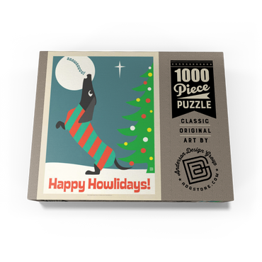 Happy Howlidays, Vintage Poster 1000 Jigsaw Puzzle box view3