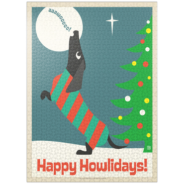 puzzleplate Happy Howlidays, Vintage Poster 1000 Jigsaw Puzzle