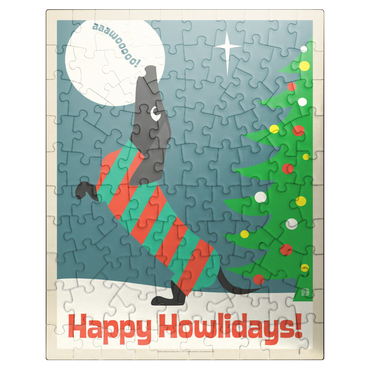 puzzleplate Happy Howlidays, Vintage Poster 100 Jigsaw Puzzle