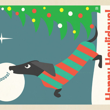 Happy Howlidays, Vintage Poster 100 Jigsaw Puzzle 3D Modell