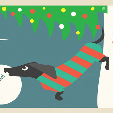 Happy Howlidays, Vintage Poster 500 Jigsaw Puzzle 3D Modell