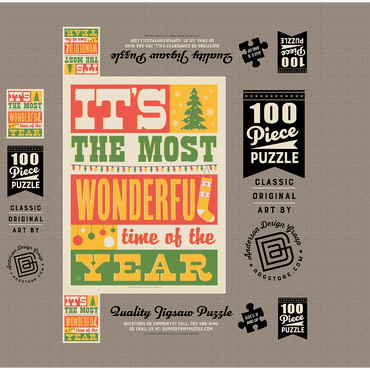 The Most Wonderful Time Of The Year, Vintage Poster 100 Jigsaw Puzzle box 3D Modell