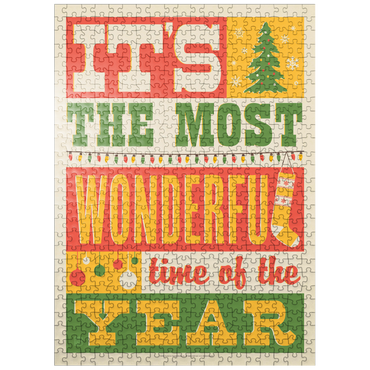 puzzleplate The Most Wonderful Time Of The Year, Vintage Poster 500 Jigsaw Puzzle