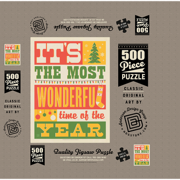 The Most Wonderful Time Of The Year, Vintage Poster 500 Jigsaw Puzzle box 3D Modell