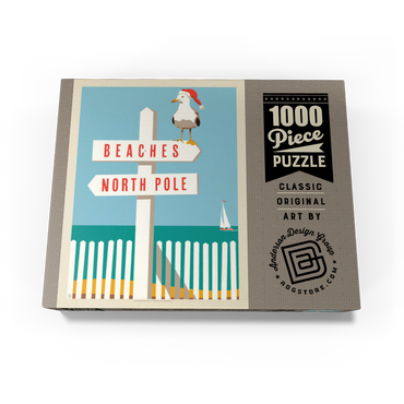 Beaches/North Pole, Vintage Poster 1000 Jigsaw Puzzle box view3