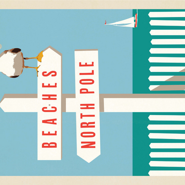 Beaches/North Pole, Vintage Poster 1000 Jigsaw Puzzle 3D Modell