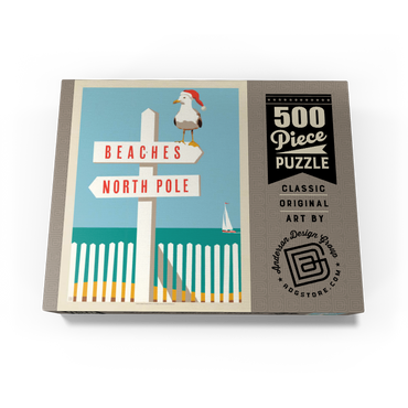 Beaches/North Pole, Vintage Poster 500 Jigsaw Puzzle box view3