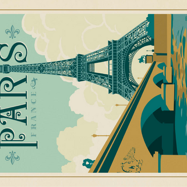 France: Paris, Vintage Poster 100 Jigsaw Puzzle 3D Modell