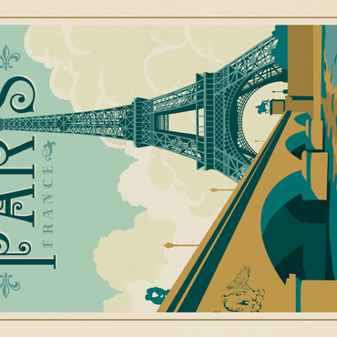 France: Paris, Vintage Poster 500 Jigsaw Puzzle 3D Modell