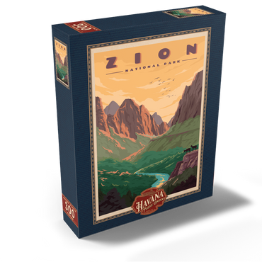 Zion National Park - Virgin River, Vintage Travel Poster 300 Jigsaw Puzzle box view2