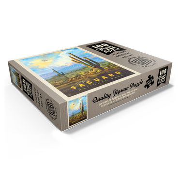 Saguaro National Park: Desert Daybreak, Vintage Poster 100 Jigsaw Puzzle box view1