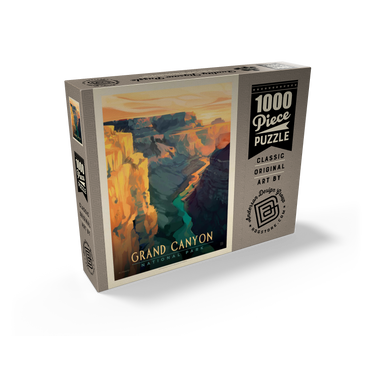 Grand Canyon National Park: Deep Shadows, Vintage Poster 1000 Jigsaw Puzzle box view2