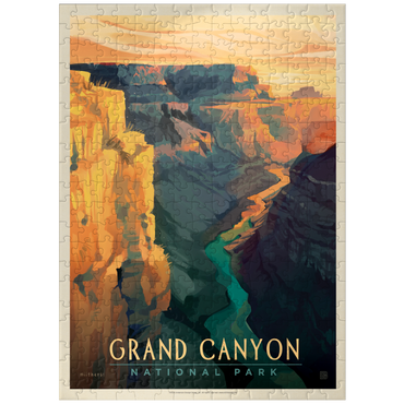 puzzleplate Grand Canyon National Park: Deep Shadows, Vintage Poster 300 Jigsaw Puzzle