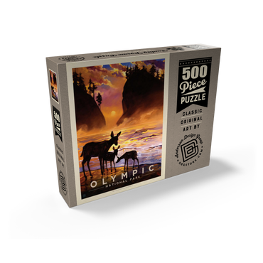 Olympic National Park: Magical Moment, Vintage Poster 500 Jigsaw Puzzle box view2