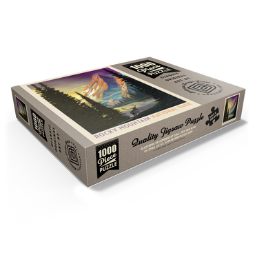 Rocky Mountain National Park: Pyramid Peak, Vintage Poster 1000 Jigsaw Puzzle box view1