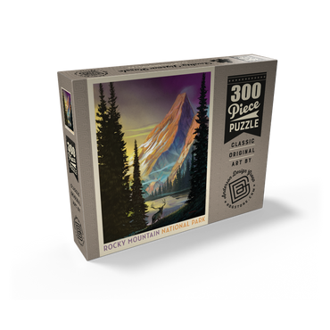 Rocky Mountain National Park: Pyramid Peak, Vintage Poster 300 Jigsaw Puzzle box view2