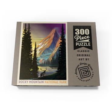 Rocky Mountain National Park: Pyramid Peak, Vintage Poster 300 Jigsaw Puzzle box view3