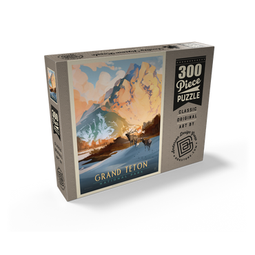 Grand Teton National Park: Winter Hush, Vintage Poster 300 Jigsaw Puzzle box view2