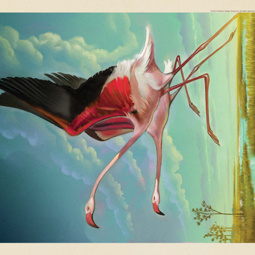 Everglades National Park: Flight Of The Flamingos, Vintage Poster 500 Jigsaw Puzzle 3D Modell