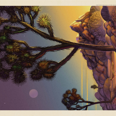 Joshua Tree National Park: Into The Evening, Vintage Poster 1000 Jigsaw Puzzle 3D Modell