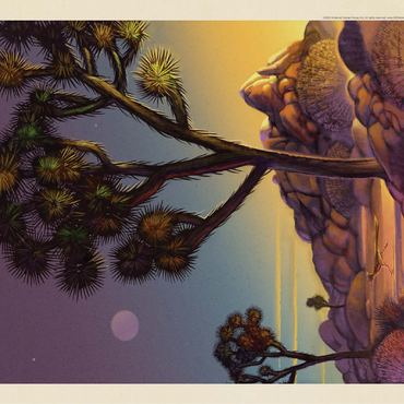 Joshua Tree National Park: Into The Evening, Vintage Poster 100 Jigsaw Puzzle 3D Modell