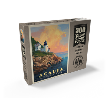 Acadia National Park: Lighthouse, Vintage Poster 300 Jigsaw Puzzle box view2
