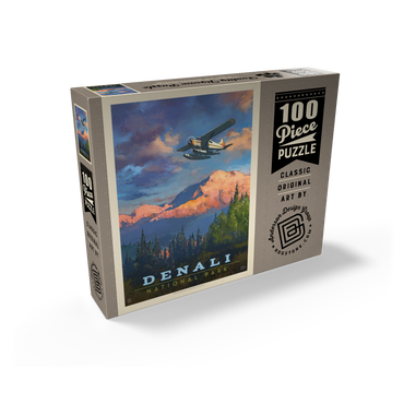 Denali National Park: Back Country, Vintage Poster 100 Jigsaw Puzzle box view2