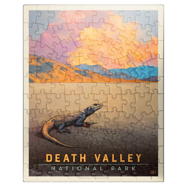 puzzleplate Death Valley National Park: Chuckwalla Lizard, Vintage Poster 100 Jigsaw Puzzle
