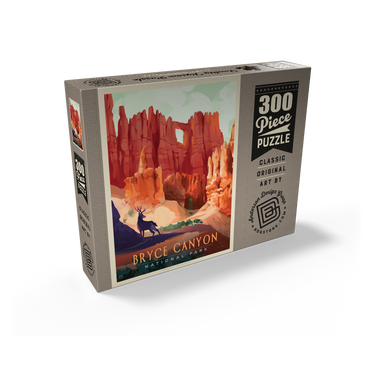 Bryce Canyon National Park: Mule Deer, Vintage Poster 300 Jigsaw Puzzle box view2