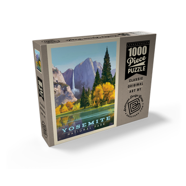 Yosemite National Park: Golden Vista, Vintage Poster 1000 Jigsaw Puzzle box view2