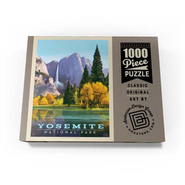 Yosemite National Park: Golden Vista, Vintage Poster 1000 Jigsaw Puzzle box view3