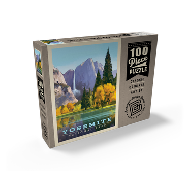 Yosemite National Park: Golden Vista, Vintage Poster 100 Jigsaw Puzzle box view2