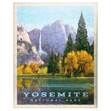 puzzleplate Yosemite National Park: Golden Vista, Vintage Poster 100 Jigsaw Puzzle