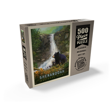 Shenandoah National Park: Bear Family, Vintage Poster 500 Jigsaw Puzzle box view2