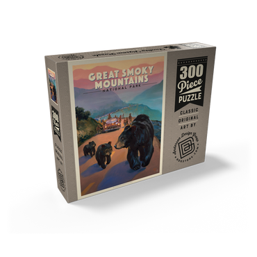 Great Smoky Mountains National Park: Bear Jam, Vintage Poster 300 Jigsaw Puzzle box view2