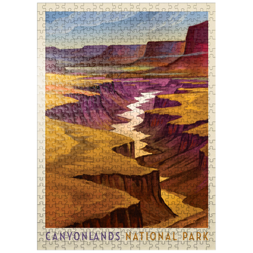 puzzleplate Canyonlands National Park: River View, Vintage Poster 500 Jigsaw Puzzle