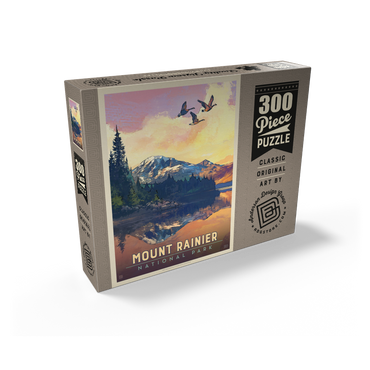 Mount Rainier National Park: Daybreak, Vintage Poster 300 Jigsaw Puzzle box view2