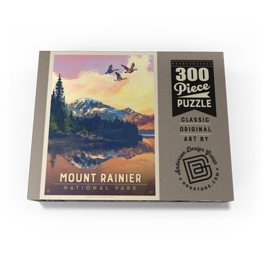 Mount Rainier National Park: Daybreak, Vintage Poster 300 Jigsaw Puzzle box view3