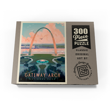 Gateway Arch National Park: Bird's-eye View, Vintage Poster 300 Jigsaw Puzzle box view3
