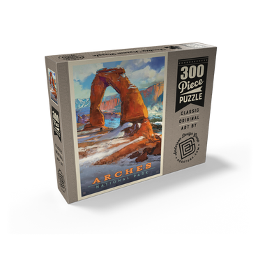 Arches National Park: Snowy Delicate Arch, Vintage Poster 300 Jigsaw Puzzle box view2