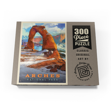 Arches National Park: Snowy Delicate Arch, Vintage Poster 300 Jigsaw Puzzle box view3