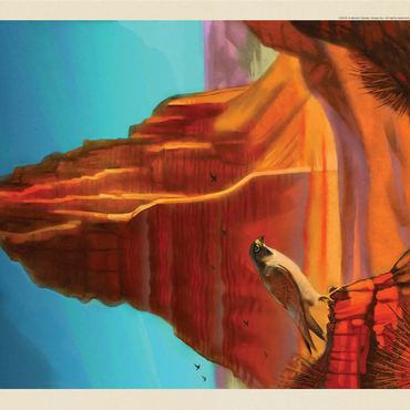 Capitol Reef National Park: Falcon Roost, Vintage Poster 1000 Jigsaw Puzzle 3D Modell