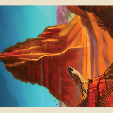 Capitol Reef National Park: Falcon Roost, Vintage Poster 100 Jigsaw Puzzle 3D Modell